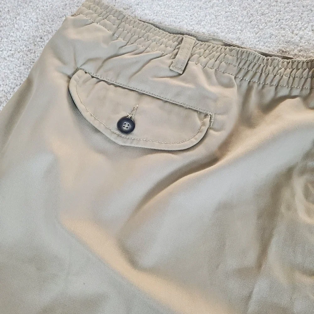 TownCraft Men's Chino Shorts Tan Size 44 Actually Measures 43 Elastic Back NWTGS